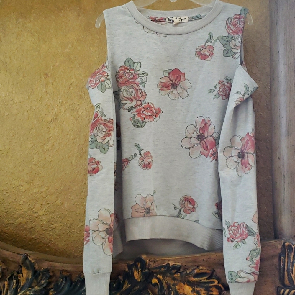Cold shoulder sweater top